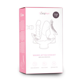 EasyToys Wand Collection – Geribbeld roze opzetstuk