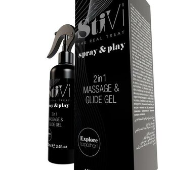 StiVi - Spray&amp;Play 2in1 Massage &amp; Glijmiddel - 100 ml