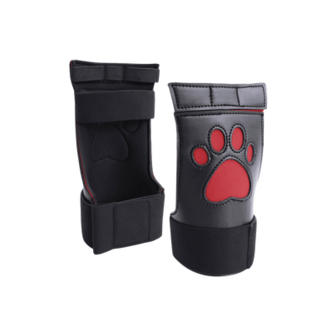 Neoprene Puppy Paw Gloves - Red