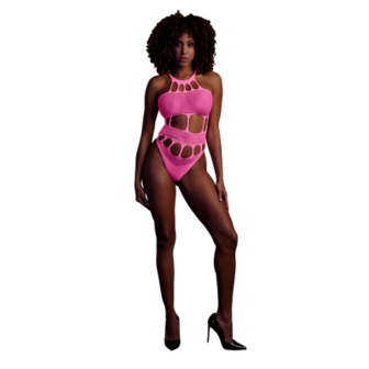 Body with Grecian Neckline - One Size - Neon Pink