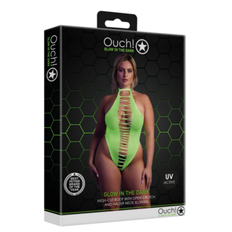 High-Cut Body - Plus Size - Neon Groen