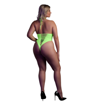 High-Cut Body - Plus Size - Neon Groen