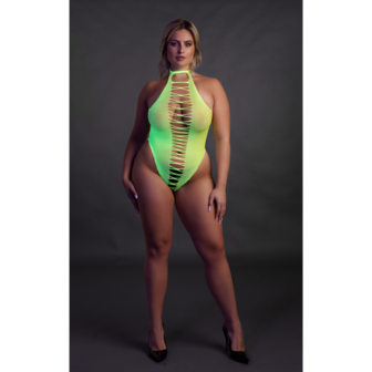 High-Cut Body - Plus Size - Neon Groen