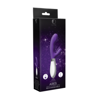 Ares - Oplaadbare Rabbit Vibrator - Paars