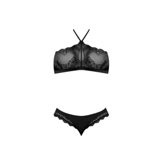 Halter Bandeaux en Panty Set - 2X - Zwart