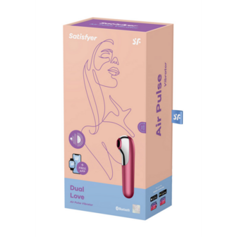 Dual Love - Air Pulse Vibrator - Red