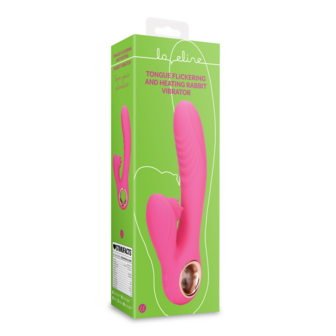 Tongue Flickering en Heating Rabbit Vibrator - Exuberant Pink