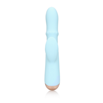 Pulse Wave en Op-en-Neer Beweegbare Ring Vibrator - Arctic Blue