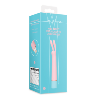 Mini Rabbit Vibrator met USB Oplader - Cherry Chiffon