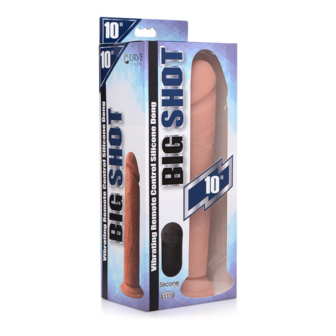 Vibrating Silicone Dildo with Remote Control - 10 / 25,5 cm