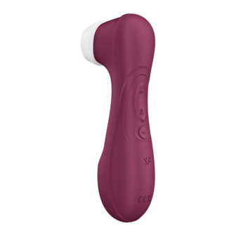 Pro 2 Generation 3 - Double Air Pulse Vibrator - Liquid Air - Wine Red