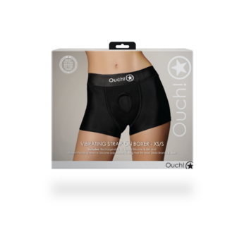 Vibrating Strap-on Boxer - XS/S - Black