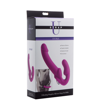 Evoke Vibrerende Strapless Siliconen Strap On Dildo