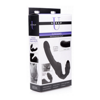 Slim Rider - Ribbed Vibrerende Strapless Strap-On