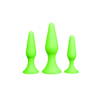 Butt Plug Set - Glow in the Dark