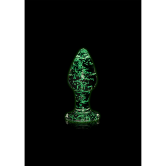 Glazen Butt Plug - Glow in the Dark - Medium