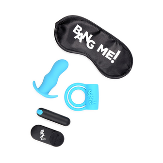 Duo Blast Kit - Cockring, Butt Plug, Bullet Vibrator en Blinddoek