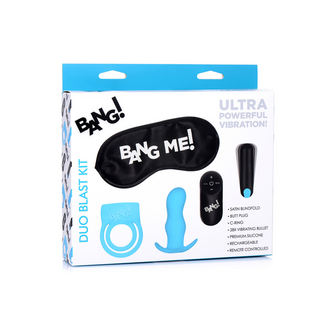 Duo Blast Kit - Cockring, Butt Plug, Bullet Vibrator en Blinddoek