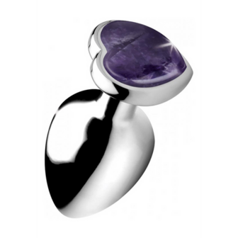 Amethyst Heart - Butt Plug - Large