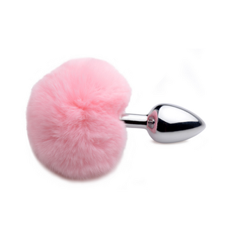 Fluffy Bunny Tail - Anale Plug - Roze