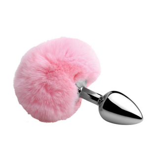 Fluffy Bunny Tail - Anale Plug - Roze