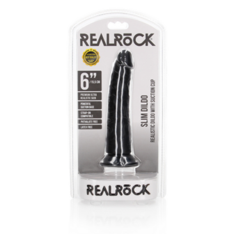 Slim Realistic Dildo met Zuignap - 6 / 15,5 cm