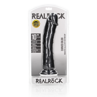 Gebogen Realistische Dildo met Zuignap - 10 / 25,5 cm