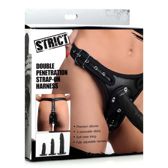 Harnas met Double Penetration Strap-On