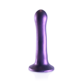 Ultra Soft Silicone Curvy G-Spot Dildo - 7&#039;&#039; / 17 cm - Metallic Purple