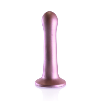 Ultra Soft Silicone Curvy G-Spot Dildo - 7&#039;&#039; / 17 cm - Rose Gold