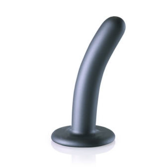 Smooth Silicone G-Spot Dildo - 5&#039;&#039; / 12 cm - Gunmetal