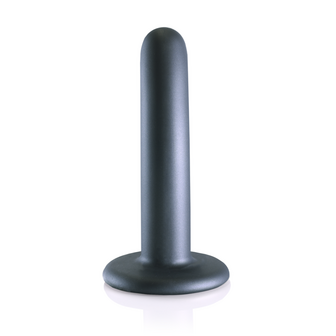 Smooth Silicone G-Spot Dildo - 5&#039;&#039; / 12 cm - Gunmetal