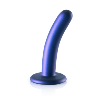 Smooth Silicone G-Spot Dildo - 5&#039;&#039; / 12 cm - Metallic Blue