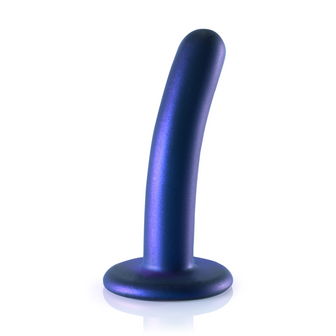 Smooth Silicone G-Spot Dildo - 5&#039;&#039; / 12 cm - Metallic Blue