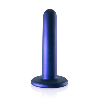 Smooth Silicone G-Spot Dildo - 5&#039;&#039; / 12 cm - Metallic Blue