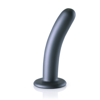 Smooth Silicone G-Spot Dildo - 6&#039;&#039; / 14,5 cm - Gunmetal