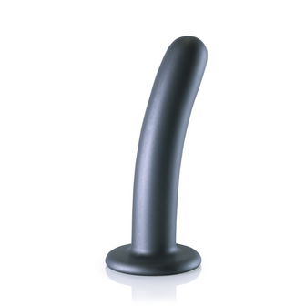 Smooth Silicone G-Spot Dildo - 6&#039;&#039; / 14,5 cm - Gunmetal