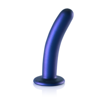 Smooth Silicone G-Spot Dildo - 6&#039;&#039; / 14,5 cm - Metallic Blue