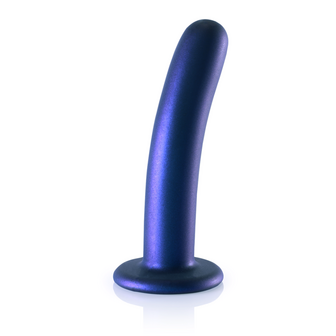 Smooth Silicone G-Spot Dildo - 6&#039;&#039; / 14,5 cm - Metallic Blue