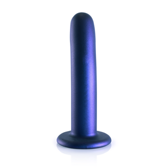 Smooth Silicone G-Spot Dildo - 6&#039;&#039; / 14,5 cm - Metallic Blue