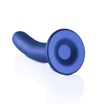 Smooth Silicone G-Spot Dildo - 6&#039;&#039; / 14,5 cm - Metallic Blue