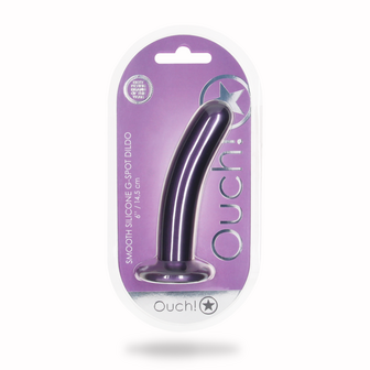 Smooth Silicone G-Spot Dildo - 6&#039;&#039; / 14,5 cm - Metallic Purple