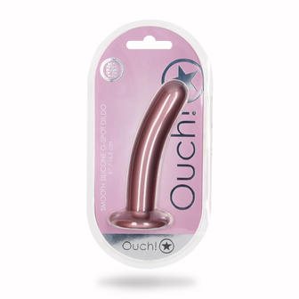 Smooth Silicone G-Spot Dildo - 6&#039;&#039; / 14,5 cm - Rose Gold