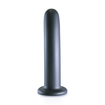 Smooth Silicone G-Spot Dildo - 7&#039;&#039; / 17 cm - Gunmetal