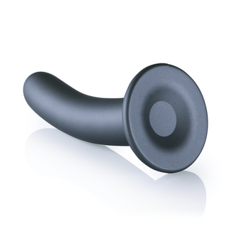 Smooth Silicone G-Spot Dildo - 7&#039;&#039; / 17 cm - Gunmetal