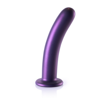 Smooth Silicone G-Spot Dildo - 7&#039;&#039; / 17 cm - Metallic Purple