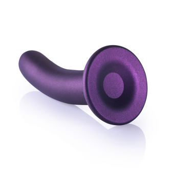 Smooth Silicone G-Spot Dildo - 7&#039;&#039; / 17 cm - Metallic Purple