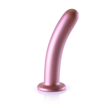 Smooth Silicone G-Spot Dildo - 7&#039;&#039; / 17 cm - Rose Gold