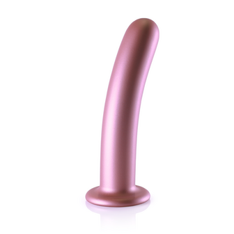 Smooth Silicone G-Spot Dildo - 7&#039;&#039; / 17 cm - Rose Gold