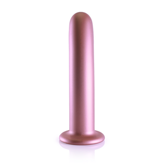 Smooth Silicone G-Spot Dildo - 7&#039;&#039; / 17 cm - Rose Gold